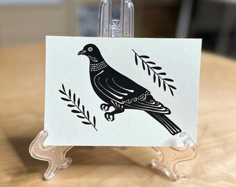 Pigeon – Handmade Screen Print in Black