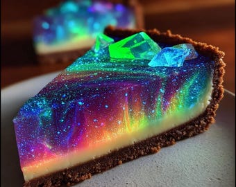 Northern Lights Cheesecake Recipe, Glowing Colorful Dessert Bars, Digital PDF Download, Printable Recipe Card, Unique Vibrant Party Treats