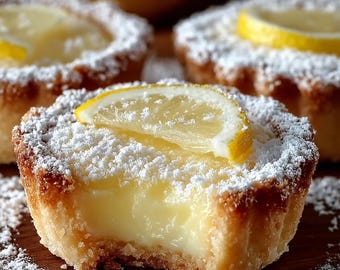 Baby Lemon Impossible Pies Recipe PDF – Easy Mini Lemon Desserts, Self Crust Custard Pies, Quick Baking Recipe, Instant Download