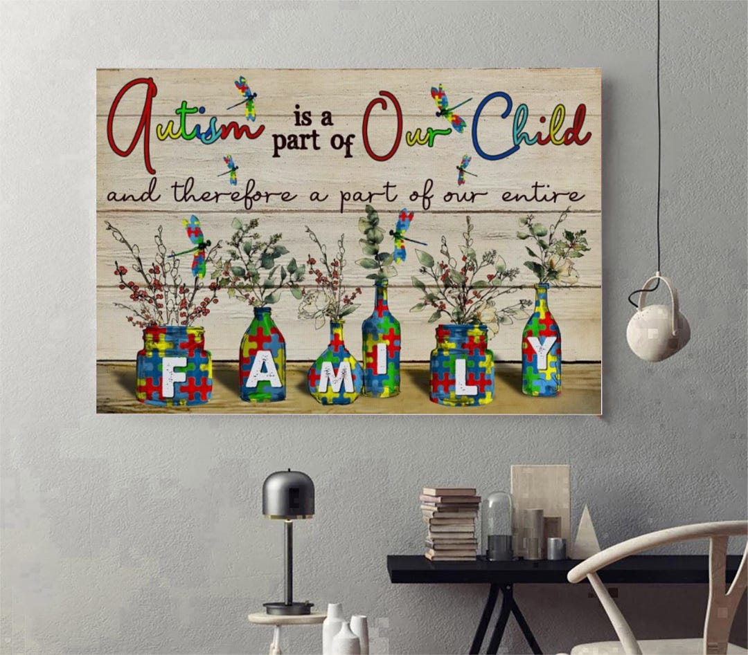 Autism Awareness Poster for Family Support, Special Needs Child Wall ...