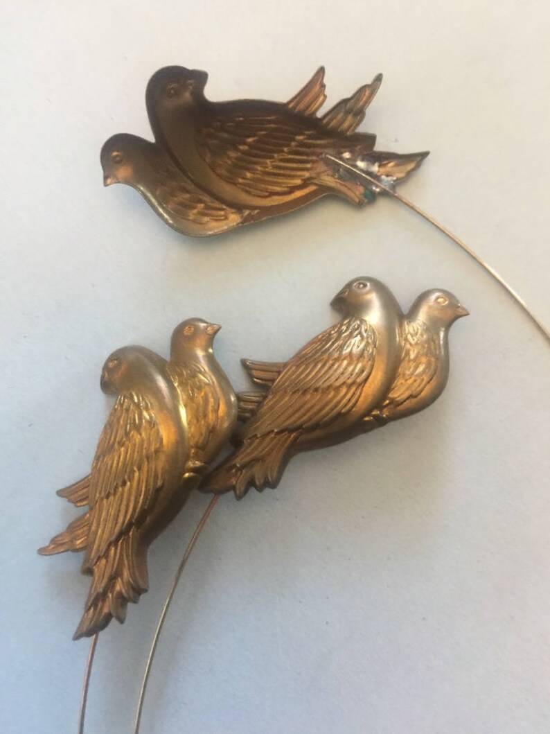 Rare Love Birds on a Wire 2 pc image 8