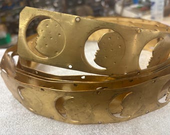Pure Brass MOON and Stars Banding (1 foot x 2-1/8”wide)