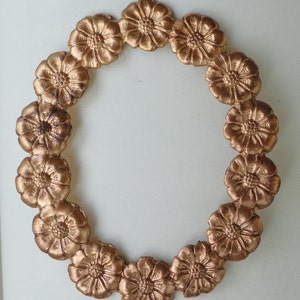 Oval Rosette Flower Frame Stamping 1pc image 5