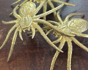 BIG Tarantula sized SPIDER made of pure brass (1 pc)