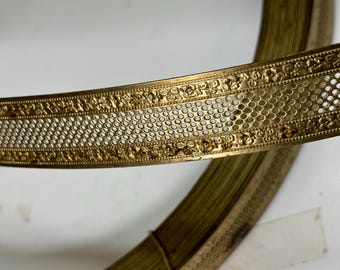 CINTA DE MALLA CON FILIGRANA DETALLE FLORAL (se vende por pie) 1” de ancho