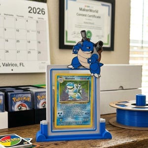 Pokemon Card Display Top Loader Display Case Collector Top Loader Blastoise Frame
