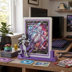 新色追加 - ミュウツー「ベースセット」エディション：トップローダーDUOカードディスプレイ