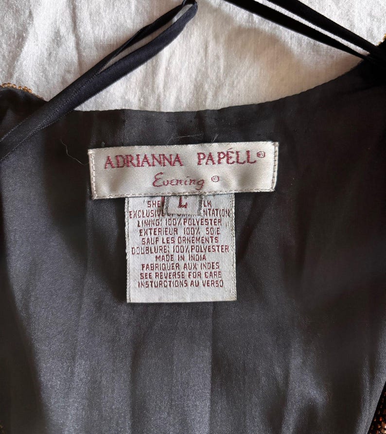 Vintage Adrianna Papell eveningwear jacket main label.