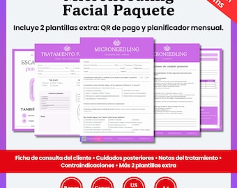 Formularios de Microneedling - Microneedling Forms Bundle Spanish | Esthetician Intake, Consent, Aftercare