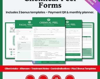 Chemical Peel & Facial Forms Bundle – Editable in Canva