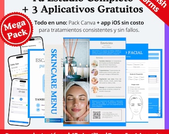 Spanish Esthetician Forms | Canva Templates + iOS Apps (Digital Download A4/Letter Size)