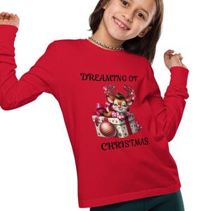 Dreaming of Christmas, Kids Shirt, Reindeer Sweatshirt