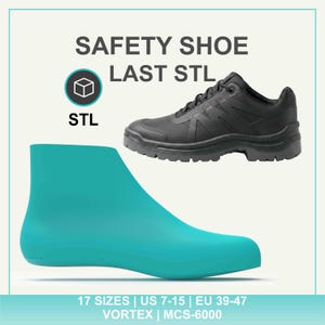 Modèle 3D pour chaussure de sécurité | Fichier imprimable 3D | États-Unis 7-15 (Vortex)