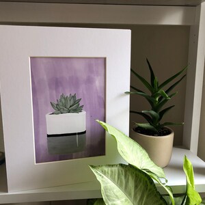 Echeveria Succulent House Plant Gouache Painting Giclee Prints