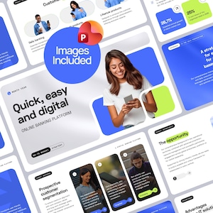 Fintech PowerPoint Template | Images included | Digital Company, Go-to-Market Strategy, Business Proposal | Fully Editable Slides