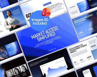 Investor Pitch Deck Power Point Template | Images & 3D Included | 15 Editable Slides