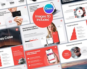 Canva Business Presentation | Pictures & 3D Included | 20 Editable Slides