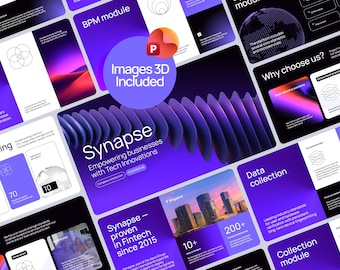 IT Digital PowerPoint Template | Images & 3D included | Innovations, Security | Fully Editable Slides