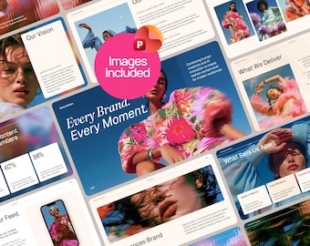 AI Fashion Content Production | Power Point Template | Images Included | 28 Editable Slides