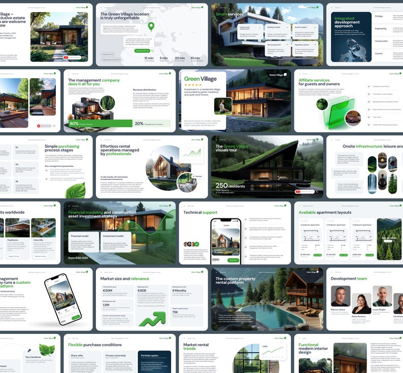 Canva Real Estate Presentation Template | Pictures & 3D Included | 34 Editable Slides image 2