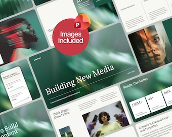 AI Agency Power Point Template | Images Included | 28 Editable Slides