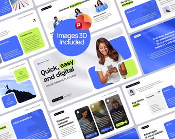 Fintech PowerPoint Template | Images included | Digital Company, Go-to-Market Strategy | Fully Editable Slides