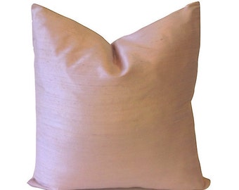 Fodere decorative per cuscini in seta dupion - Rosa tenue - Chiusura con cerniera invisibile