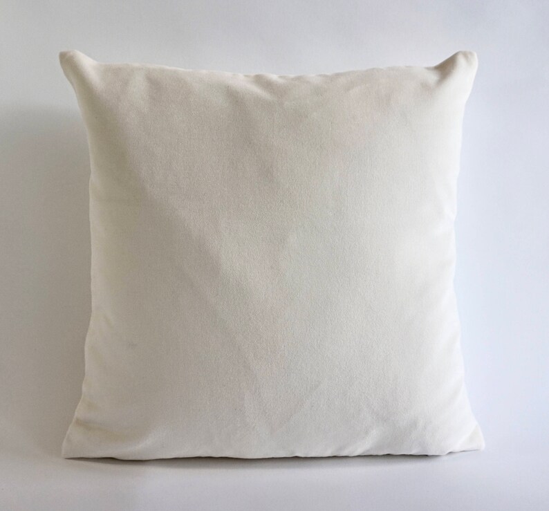 Off White Cotton Velvet Pillow Cover Decorative Accent Throw Etsy