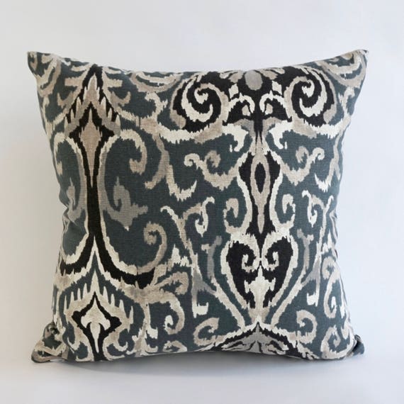 Decorative Throw Pillow Ikat Print on Medium Weight Cotton SET Etsy