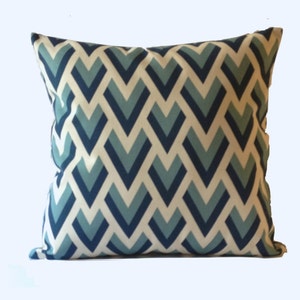Decorative Pillow Cover SET OF TWO 16x16 or 18x18 Arrow Print Medium Weight Cotton Invisible Zipper Closure image 1