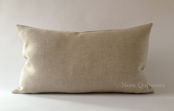 Oatmeal Linen Decorative Bolster Pillow Bolster pillow | Etsy