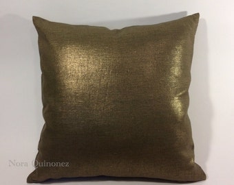 Dekorativer Metallic Leinen Kissenbezug