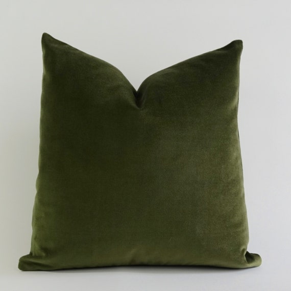 olive green pillow