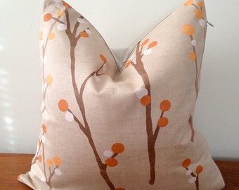 Decorative Throw Pillow Polka dots Tree Branches - Medium Weight Multicolor Printed Cotton- Cushion Cover