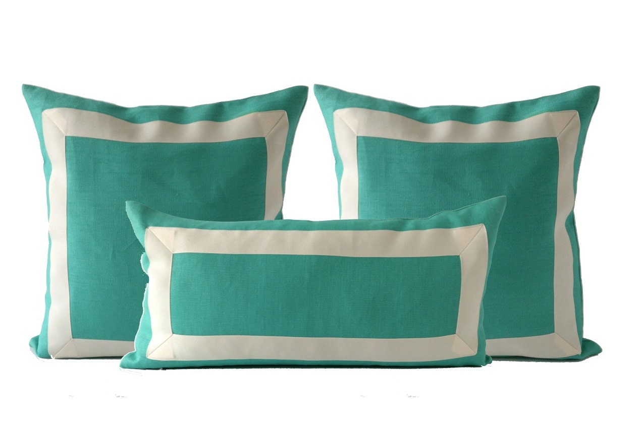 Decorative Bolster Pillow Cover mint Green Linen Pillow Cover Etsy