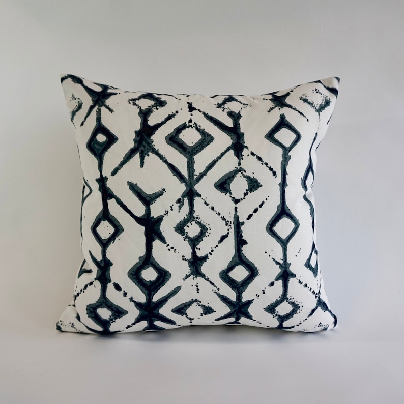 Decorative Throw Pillow Ikat Print on Medium Weight Cotton SET Etsy