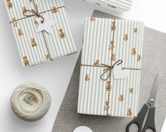 Charming Ralph Lauren Wrapping Paper, Gift Wrap for Birthdays, Holidays, Baby Showers, and Special Occasions, Eco-Friendly Packaging