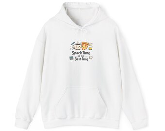 Snack Time Best Time Hoodie | office humor, coffee fuel, meeting memes