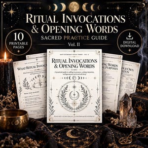 Ritual Invocation Guide, 10-Page A4 Witchcraft PDF With Opening Words