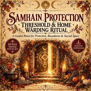 Samhain-Ritualschutzleitfaden, Schwellenschutz für Ihr Zuhause (PDF, 10-seitiger digitaler Download)