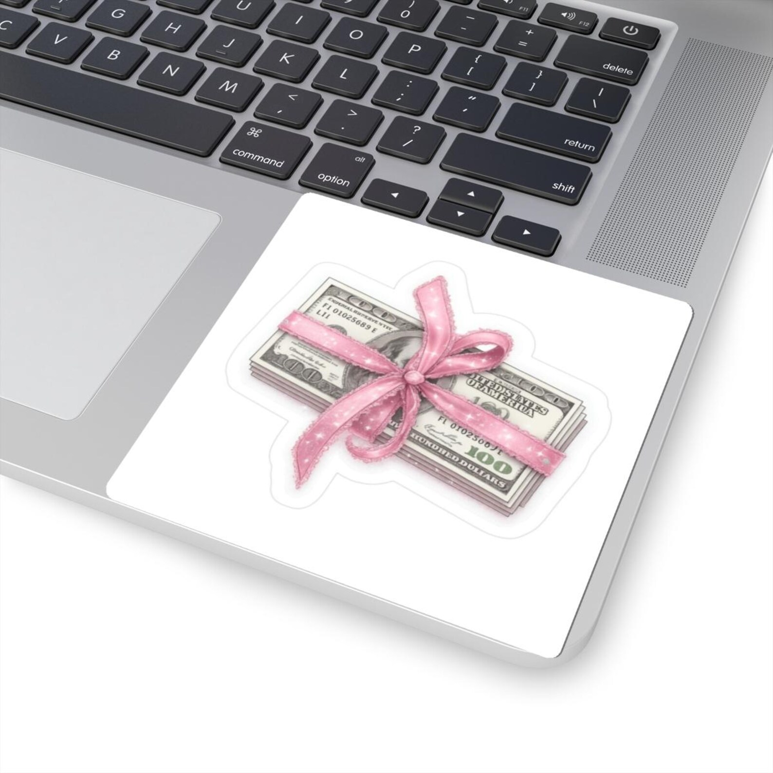Stack of Cash With Pink Bow Kiss-cut Stickers | Money Bundle Sticker - Etsy