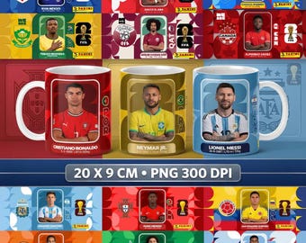 Tassen-Sublimationsvorlagen FIFA Panini 2026