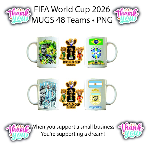 FIFA 2026 teams sublimation-mug-wrap fifa2026 png