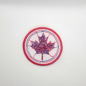 Anatomische patch van esdoornblad | Opnaaien/opstrijken