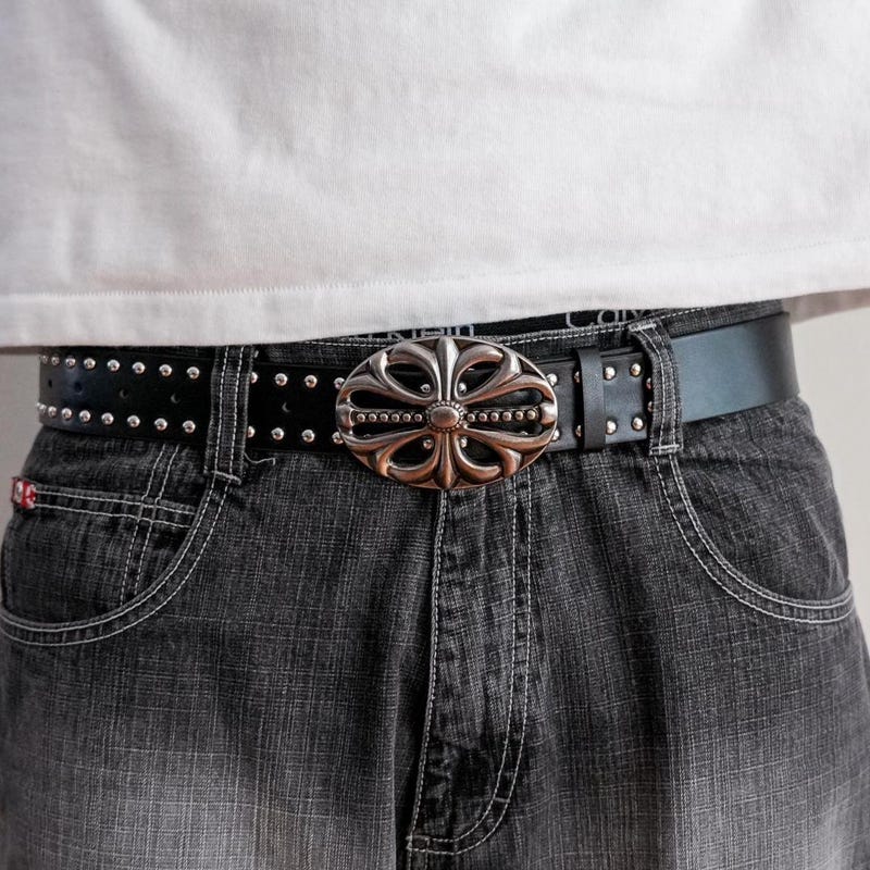 Customer Pyramid Chart Studded Belt 2000s - Etsy