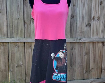 Upcycled Tank Top T Shirt  Dress Size Medium Guardians of the Galaxy