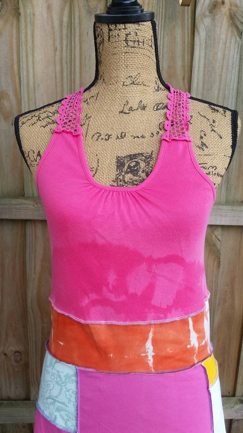Upcycled Tank Top T Shirt Dress Size Sm/med Etsy