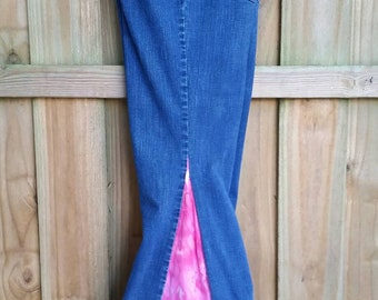 Bell Bottom Jeans Pink Tie Dye Ladies Size 12 Short