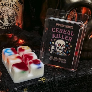 Cereal Killer Wax Melts |Sweet Fruity Cereal Scent | Fun Spooky Home Fragrance