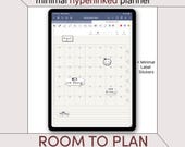 Minimal Digital Planner for GoodNotes Hyperlinked Undated Planner Clean Simple Sticker Friendly